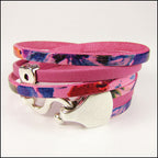 5mm flat WATERCOLOR leather FLORAL YELLOW - meter