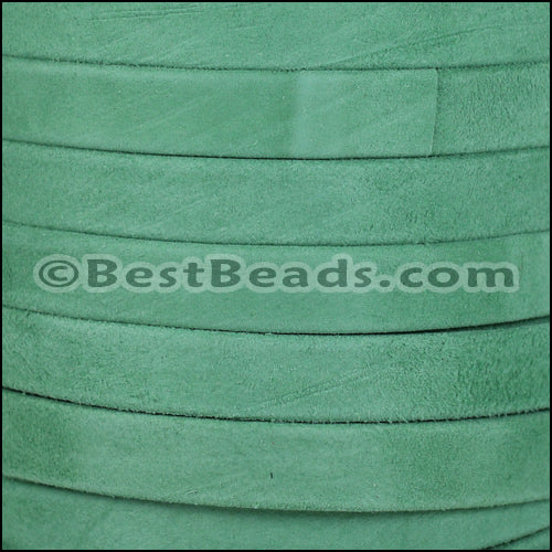 10mm flat GOAT SUEDE leather JADE - meter