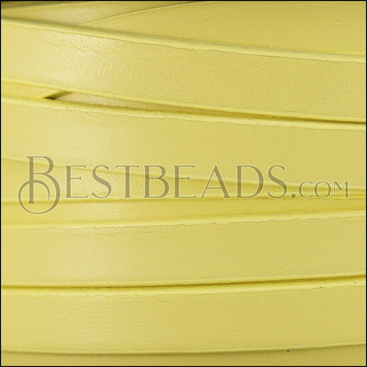 10mm flat leather CANDY LEMON - meter