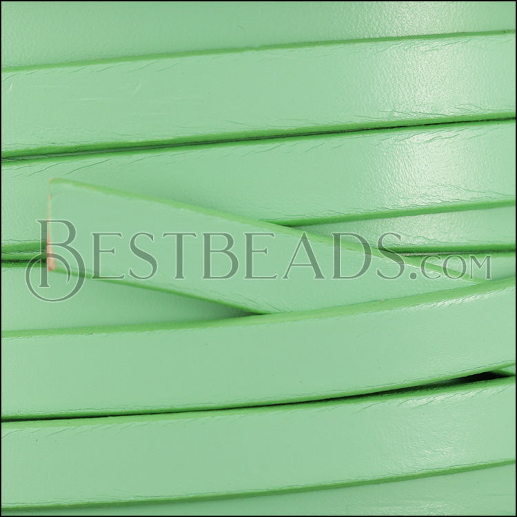 10mm flat leather CANDY MINT - meter