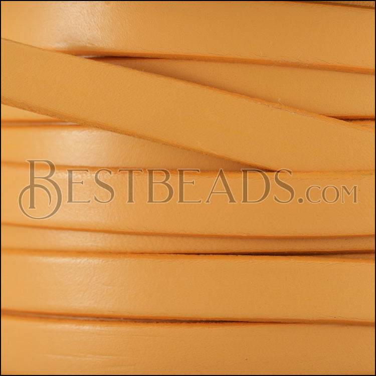 10mm flat leather CANDY MANGO - meter