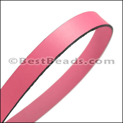 15mm flat leather PASTEL BUBBLE GUM - approx. 3 feet
