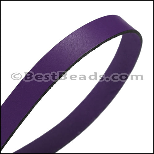 15mm flat leather DEEP PURPLE - approx. 3 feet