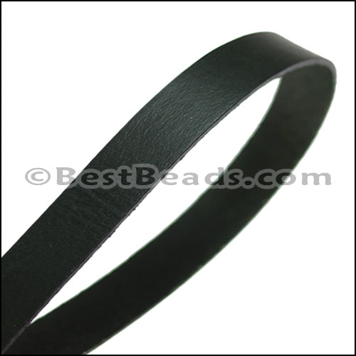 15mm flat leather HUNTER GREEN - approx. 3 feet