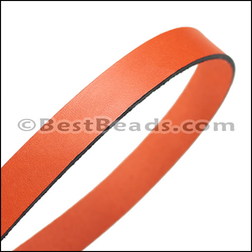 15mm flat leather RUST - approx. 3 feet
