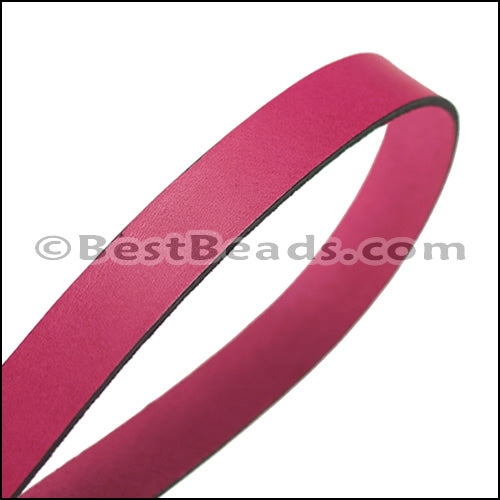 15mm flat leather FUCHSIA - approx. 3 feet