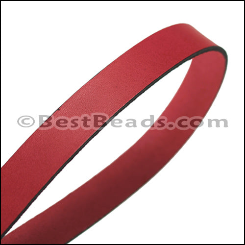 15mm flat leather RED - approx. 3 feet