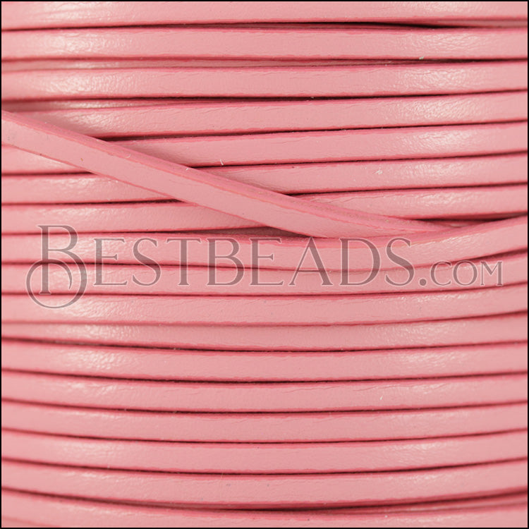 3mm flat leather CANDY ROSE - meter