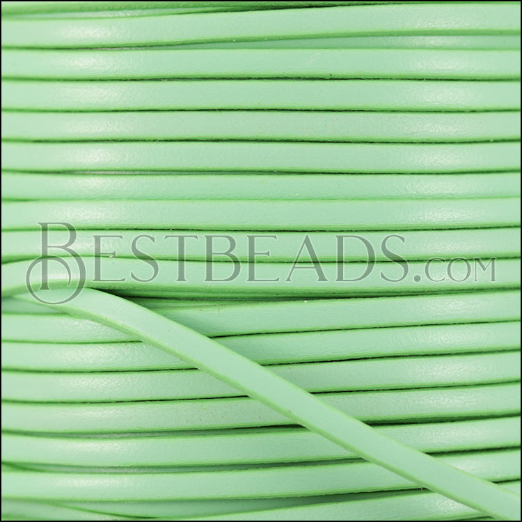 3mm flat leather CANDY MINT - meter
