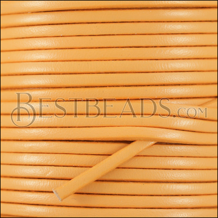 3mm flat leather CANDY MANGO - meter