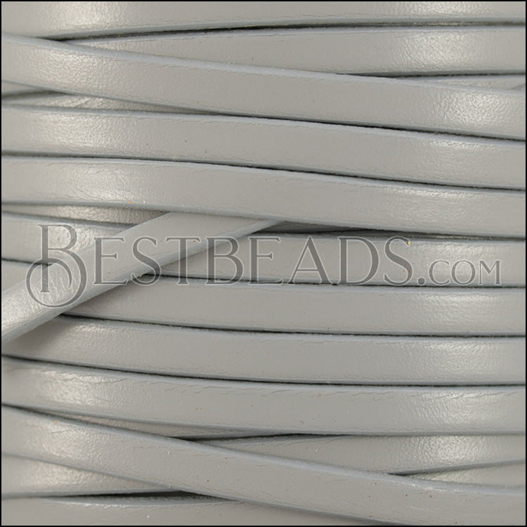 5mm flat leather CANDY GREY - meter