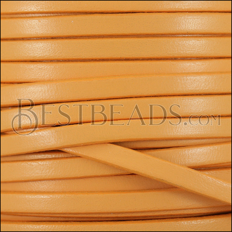 5mm flat leather CANDY MANGO - meter