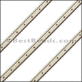 6mm Flat LASER ETCHED Leather Style 4 CEMENT - strip