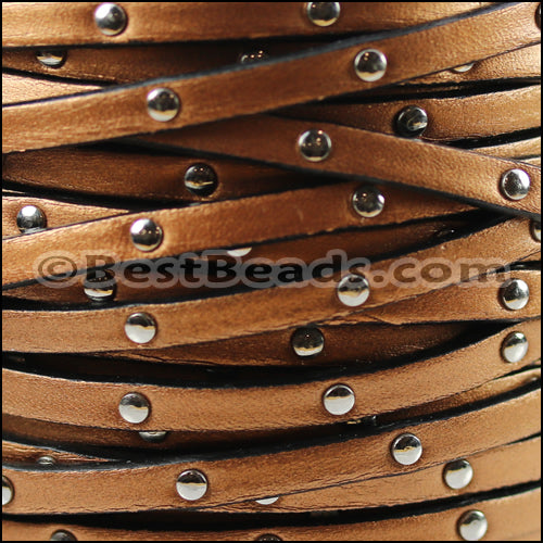 5mm flat STUDDED leather MONEYPENNY - meter