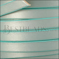 10mm flat leather CANDY SHIMMER TURQUOISE - meter