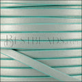 5mm flat leather CANDY SHIMMER TURQUOISE - meter
