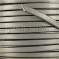 5mm flat leather CANDY SHIMMER GREY - meter