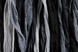 FAIRY Ribbon Mix - Bundle of 25 Mixed Strands Color: GREY BLACK