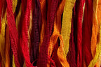 FAIRY Ribbon Mix - Bundle of 25 Mixed Strands Color: YELLOW ORANGE RED
