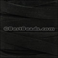 10mm flat SUEDE leather BLACK - meter