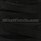 10mm flat SUEDE leather BLACK - meter