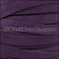 10mm flat SUEDE leather PURPLE - meter