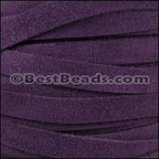 10mm flat SUEDE leather PURPLE - meter