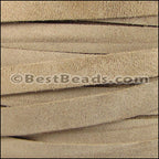 10mm flat SUEDE leather TAUPE - meter