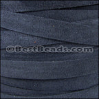 10mm flat SUEDE leather NAVY - meter