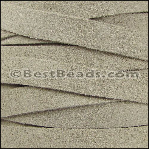 10mm flat SUEDE leather SAND - meter