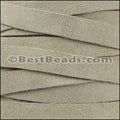 10mm flat SUEDE leather SAND - meter