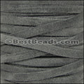 5mm flat SUEDE leather GREY - meter