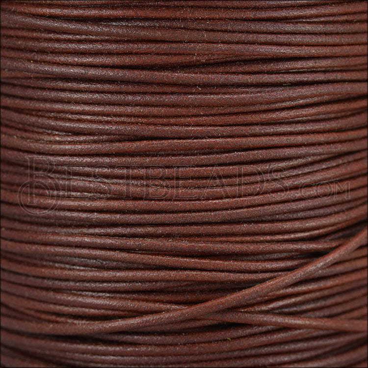 3mm Round Italian Leather WHISKEY - 10m SPOOL