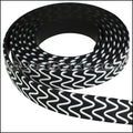 10mm flat FANTASY band B&W WAVES - 1 meter