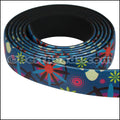 15mm flat FANTASY band TEAL SHAPES - 1 meter