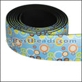 25mm flat FANTASY band SMALL CIRCLES MULTI - 1 meter