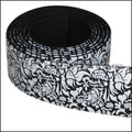 25mm Flat FANTASY band B&W FLORAL - 1 meter