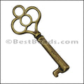 Pewter Key Charm 31 ANTIQUE BRASS - piece
