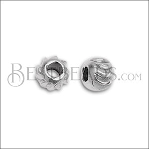 1mm round DIAMOND CUT bead ANT SILVER - 150 pcs