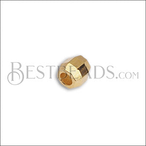 1mm round FACETED bead GOLD - 10 pcs