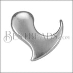 10mm Heart Bead Frame ANT SILVER - 10 pcs