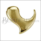 10mm Heart Bead Frame SHINY GOLD - 10 pcs