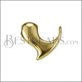 6mm Heart Bead Frame Bead SHINY GOLD - 10 pcs