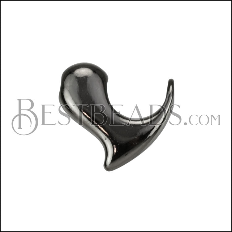 6mm Heart Bead Frame Bead GUNMETAL - 10 pcs