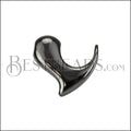 6mm Heart Bead Frame Bead GUNMETAL - 10 pcs