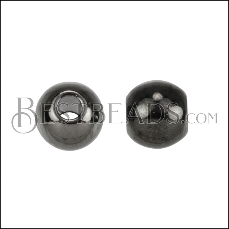 6mm Brass Ball Bead GUNMETAL - 10 pcs