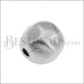 2mm round ORGANIC Bead ANT SILVER - 10 pcs
