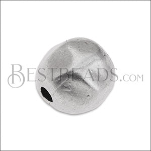 2mm round ORGANIC Bead ANT SILVER - 10 pcs