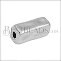 2mm round ORGANIC TUBE Bead ANT SILVER - 10 pcs