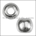 2mm round CLASSIC 6mm bead BRIGHT SILVER - 10 pcs